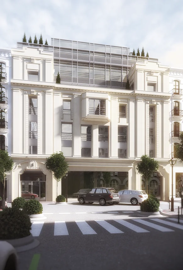 Fachada Antonio Acuña 8 edificio Citara inmobiliaria