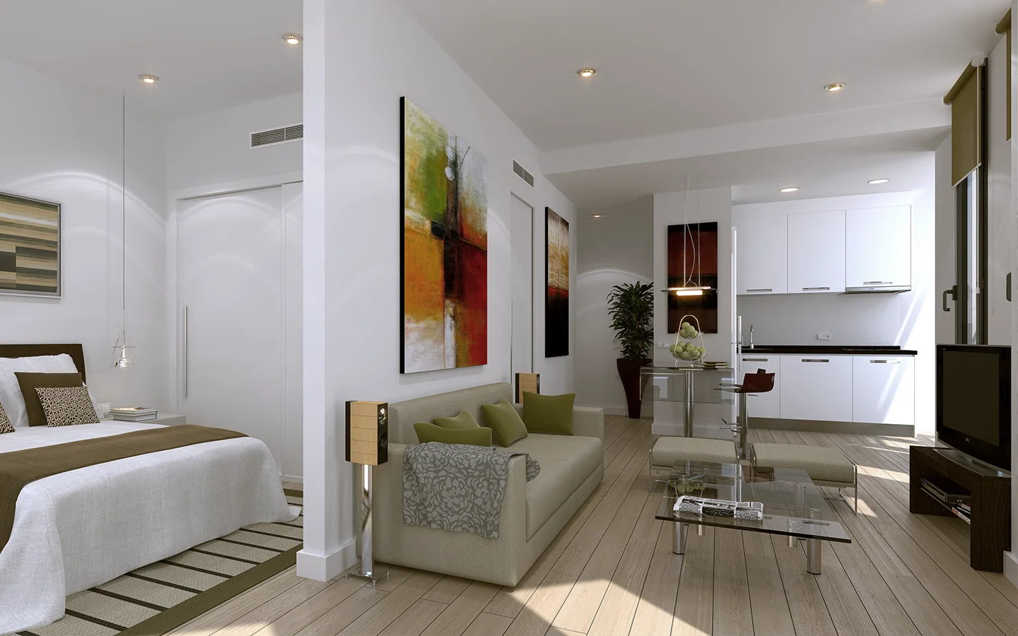 Vista interior de apartamentos del edificio Maiquez 11 en madrid